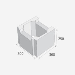 Ztracené bednění PRESBETON 25-50 - Betonová tvárnice určeny pro všechny výstavby základových pásů různých druhů staveb bez použití klasického
bednění.