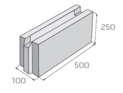 Ztracené bednění PRESBETON 25-10 - Betonová tvárnice určeny pro všechny výstavby základových pásů různých druhů staveb bez použití klasického
bednění.