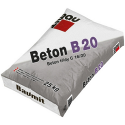 BAUMIT Beton B 20 (25 kg/bal) - Beton třídy C 16/20 pro všechny betonářské práce v domě i na zahradě, jako např. podklad pod dlažbu, základy, schody, překlady, stropy a opěrné zdi.