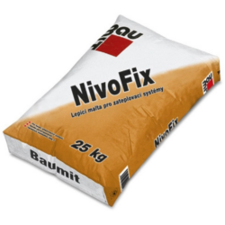 BAUMIT NivoFix - paropropustná lepicí hmota 25 kg - Vysoce paropropustná lepicí hmota na bázi cementu určená k lepení fasádních izolačních desek, vhodná i k vyrovnání větších nerovností podkladu.